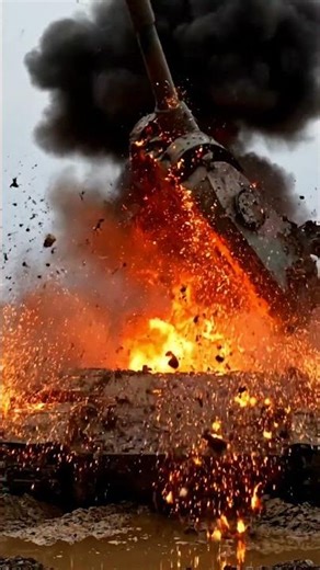 🇷🇺 T-90 Tank vs Anti-Tank Missile: MASSIVE BLAST! 🚀 #Military #