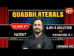 Quadrilaterals | Exercise 8.1 | question number 5 | NCERT solution | 9th Maths