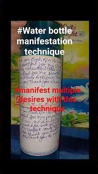 #Water bottle manifestation technique#