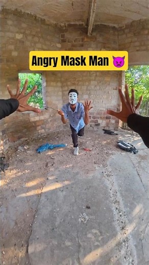 Angry Mask Man 👿🤯#rishabhfreerun#parkour#jodhpur#maskman#freerunning#shorts#viral
