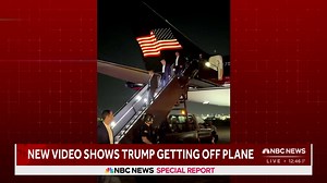 NEW VIDEO: Former President Trump getting off the plane after an assassination attempt on him | MS NOW