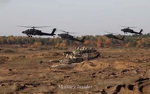 M1 Abrams和陆航AH64协同训练