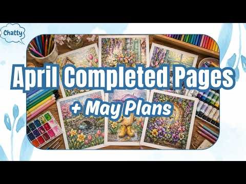 Completed Coloring Pages in April 2026 + May Coloring Plans | Finished Pages | Adult Coloring