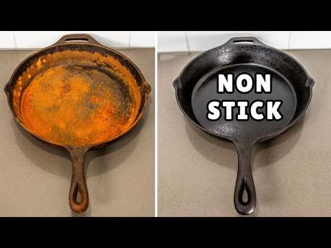 How to Season A Cast Iron Pan PROPERLY