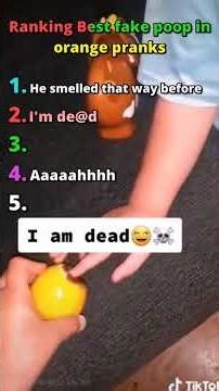 Ranking best fake poop in orange pranks #funny #shorts
