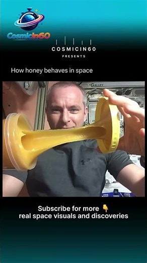 How Honey Behaves in Space 🍯🪐 | Microgravity Experiment #Shorts