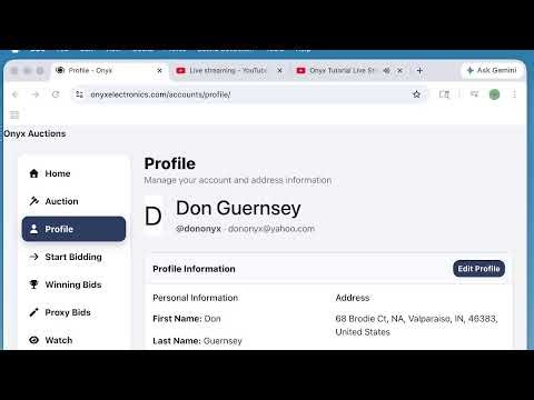 Onyx Tutorial Live Stream