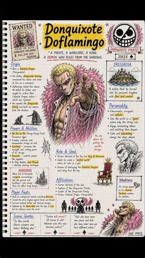 Donquixote Doflamingo Study Notes | #doflamingo
