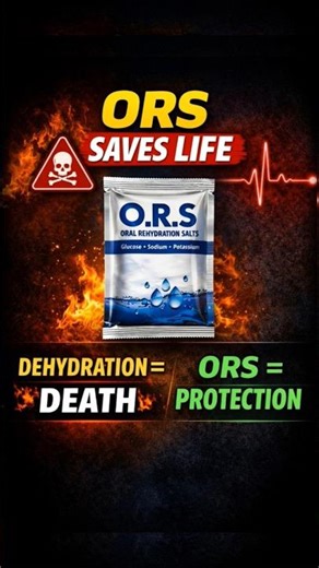 ORS: Paani Nahi, Life-Saving Formula | Dehydration 🚨 | #health #dehydration #facts #viral #shorts