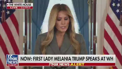 Melania Trump 45@FLOTUS45 I AM SO PROUD OF OUR FIRST LADY. SHE STANDS TALL AND LOOKS THEM IN THE EYE. SHE CALLS THEM OUT FOR THE LIARS THEY ARE. I STAND WITH YOU, FLOTUS. I SUPPORT YOU FOR YOUR COURAGE. DON'T TAKE ANY CRAP FROM THEM. WE KNOW THEY ARE FAKE NEWS.