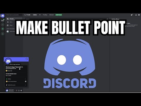 How to Make a BULLET POINT on DISCORD? #discord