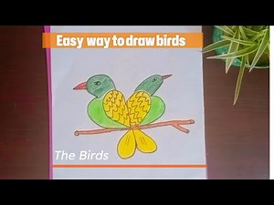 Easy way to draw birds | Step-by-Step Tutorial