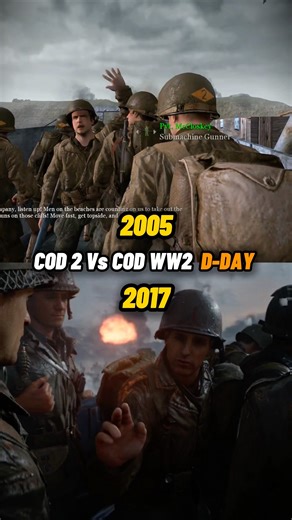 D-DAY COD 2 Vs COD WW2 Comparison💀 #gaming #shorts #callofduty #ww2games