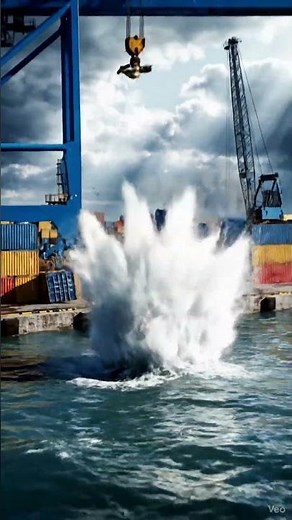 ⚡Shipping Container Snaps and Crashes at the Port