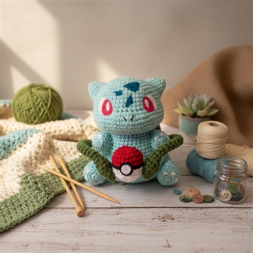 Bulbasaur Amigurumi Pattern Crochet Pattern PDF | Cute Plant Dinosaur Plush DIY | Kawaii Fantasy Creature Toy - Etsy