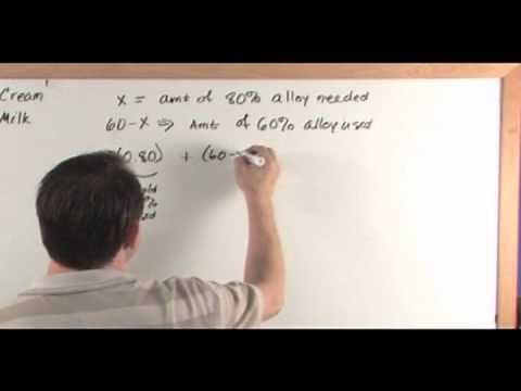 Algebra Word Problems - Mixture Problems