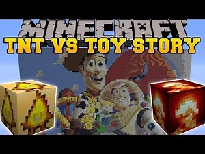 TOY STORY VS TNT & EXPLODING CHICKENS MODS - Minecraft Mods Vs Maps (Nukes, Bombs, Chickens)