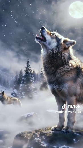 Fond d'écran épique 8K : Le loup Alpha sous la pleine lune