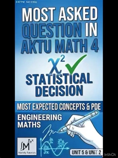 Engineering Mathematics 4 AKTU Most Repeated Questions & Expected Concepts#mathifytutorial#mathify