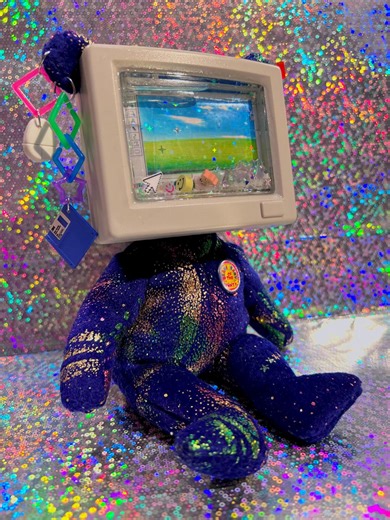 Beanie Baby Computer Monitor Head Plush Hybrid Upcycled Art Doll W/ Adoption Bundle. Makes Noise! Frutiger Aero Inspired Liquid Moving Face - Etsy UK