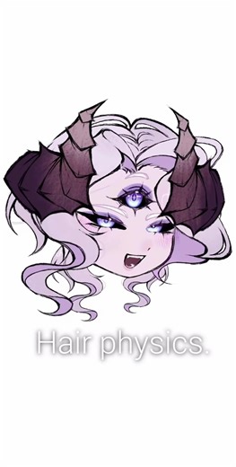 Gacha Hair physics/tweening (upload format test) #tweening #animation