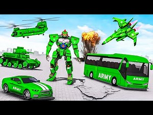 Army Robot Tank Car Bus Jet Transformation Robot Game 2026 | Military Base update - Android Gameplay