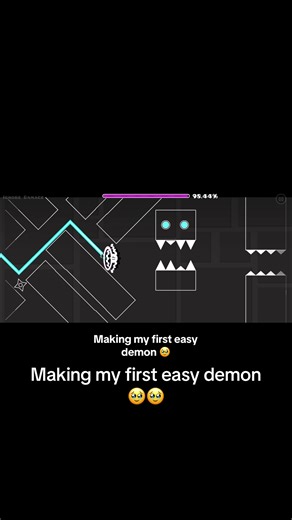 Creating My First Easy Demon in Geometry Dash