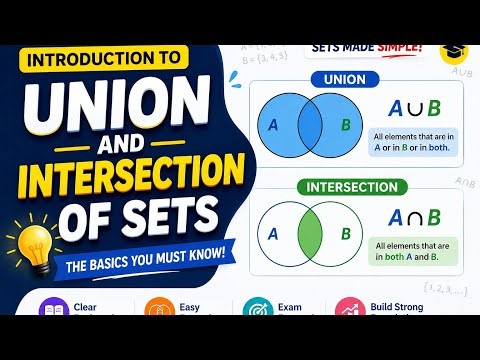 Sets/introduction of union and intersection/mathematics