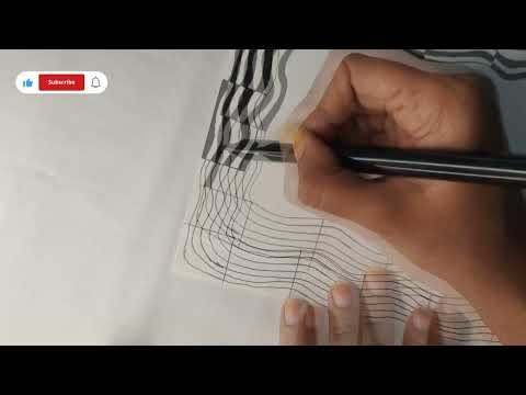 Easy Black & White Wavy Border Design | Bunnyy Artzz 🎨