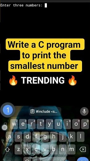 💻 Write a C Program to Print Smallest Number | C Programming Tutorial for Beginners #Cprogramming #C