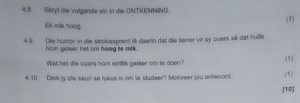 4.8 Skryf die volgende sin in die ONTKENNING.Ek mik hoog4.9... | Filo