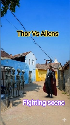 Thor Vs Aliens Fighting. #shorts @Magicanimationstory-123