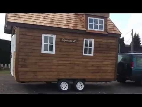 Tiny House UK mobile cabin, off grid eco living powered by eKiss solar system.