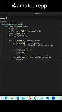 2031. Count Subarrays with More Ones Than Zeros (Prefix Sum) - LeetCode