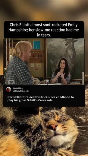 Chris Elliott trained this trick since childhood to play his gross Schitt's Creek role