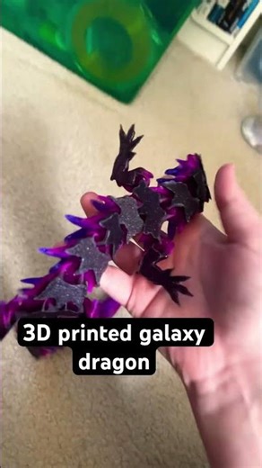 3D printed articulated galaxy dragon #3dprinting #3dprint #