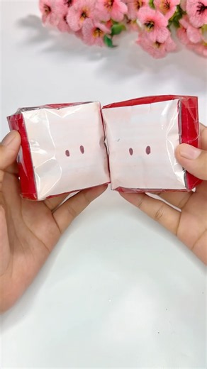 How to make a squishy paper apple box #crafts #diy #papercraft