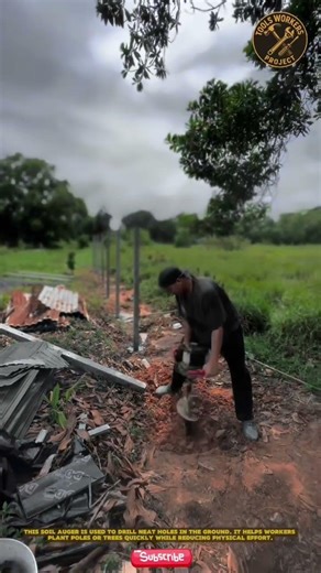 Soil Auger Drill 🌱 | Fast & Precise Hole Digging Machine #tools #toolsworkersproject #workers