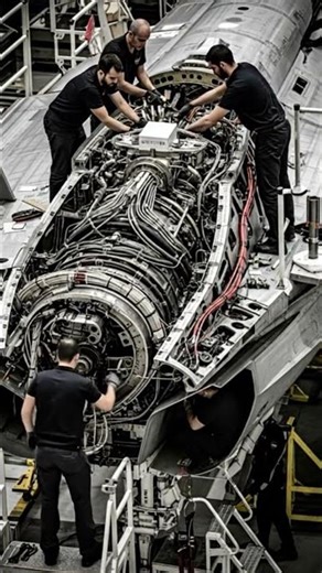 Inside the mechanical heart: mapping the #jetengine #wiringharness #avionics #technical #fyp #shorts