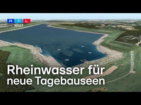 Open-pit mine is being flooded – RWE is tapping into the Rhine for flooding | RTL WEST