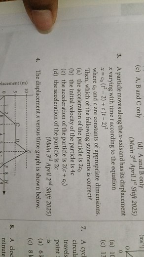 The displacement x versus time graph is shown below.Displacem... | Filo