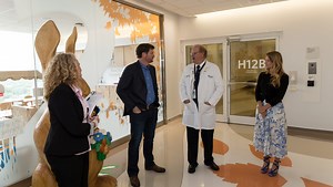 Dale Earnhardt Jr. meets Grant Reed at Nationwide Children's Hospital