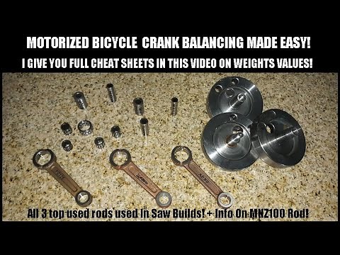 Motorized Bicycle Crank Balancing Made Easy! (CHEAT SHEET WEIGHTS)