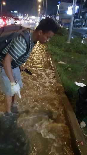 Cleaning Culvert drain after heavy rain #reel #uncloggingdrains #satifying | Cleaning Culvert