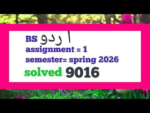 AIOU Code 9016 Assignment 1 Solved Spring 2026