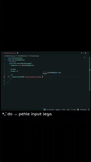 Learn Java with me Day - 12 🔥 do while loop #coding #java #engineering