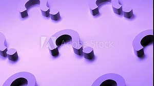 Question mark. Question mark symbol, animation. 3D render.