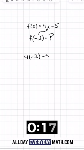 Learn function notation in under 30 seconds! #algebra #alldayeverydaymath