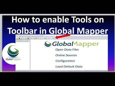 How to enable Tools on Toolbar in Global Mapper