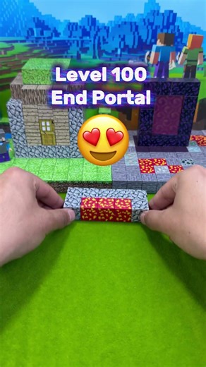 End Portal with MAGNETIC Minecraft BLOCKS!!!🧲